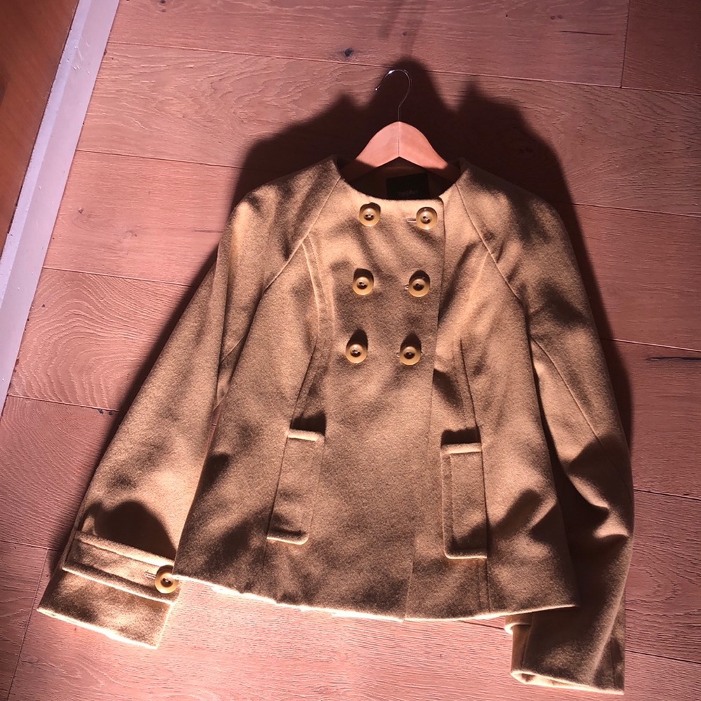 Short green pea coat